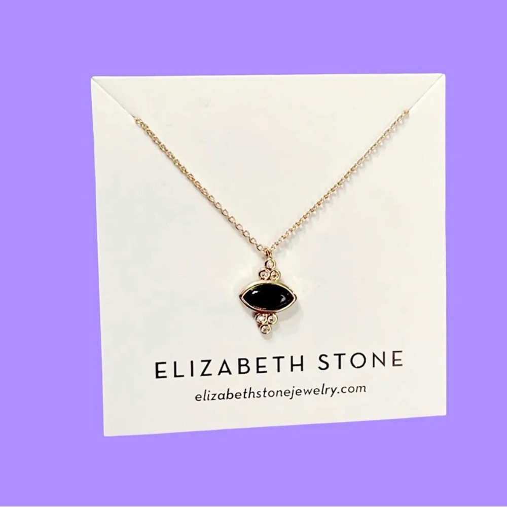 ELIZABETH STONE Gemstone Eye Pendant Necklace NWT MSRP $70
